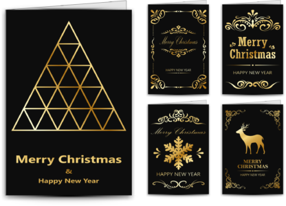 Biglietti Auguri<br>"BLACK COLLECTION"<br>10 pezzi - #2