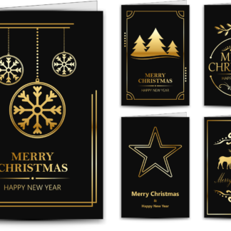 Biglietti Auguri<br>"BLACK COLLECTION"<br>10 pezzi - #3
