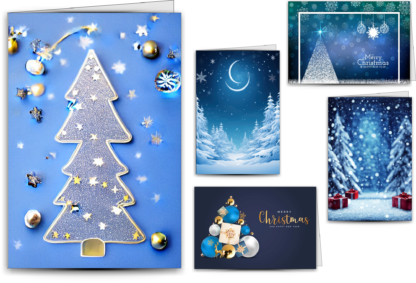 Biglietti Auguri<br>"BLUE COLLECTION"<br>10 pezzi - #1