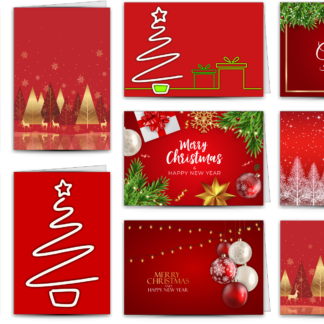 Biglietti Auguri<br>"RED COLLECTION"<br>10 pezzi - #1