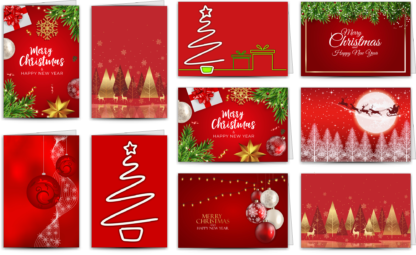 Biglietti Auguri<br>"RED COLLECTION"<br>10 pezzi - #1