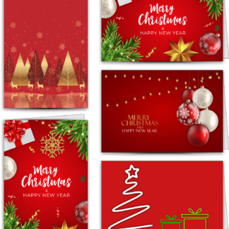 Biglietti Auguri<br>"RED COLLECTION"<br>10 pezzi - #3