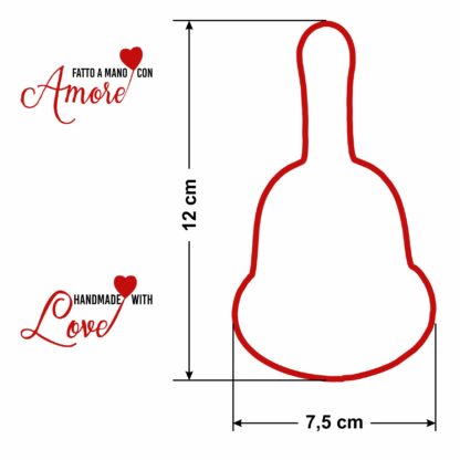 Campanella Natalizia<br>in Ceramica Rossa<br>decorazione artigianale - immagine 6