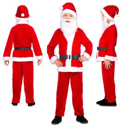 Costumi Babbo Natale<br>Bambini 4 kit completi<br>da 5 pezzi - immagine 2